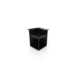 Support angle fermé en acier noir forme comptoir de bar Forge Adour - 97,2 x 97,2 x 112,5 cm
