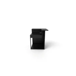Support angle fermé en acier noir forme comptoir de bar Forge Adour - 97,2 x 97,2 x 112,5 cm