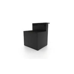 Support pour plancha fermé en acier noir forme comptoir de bar Forge Adour - 90 x 97,2 x 112,5 cm