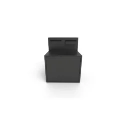 Support pour plancha fermé en acier noir forme comptoir de bar Forge Adour - 90 x 97,2 x 112,5 cm