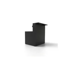 Support pour plancha fermé en acier noir forme comptoir de bar Forge Adour - 90 x 97,2 x 112,5 cm