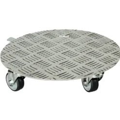 Support à roulettes en aluminium rond Ø 30 cm