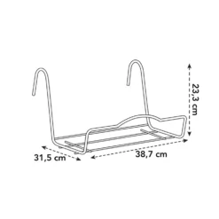 Support universel medium anthracite Elho - 38,7 x 31,5 x 23,2 cm