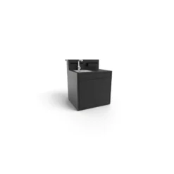 Support évier fermé en acier noir forme comptoir de bar Forge Adour - 90 x 97,2 x 112,5 cm