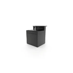 Support évier fermé en acier noir forme comptoir de bar Forge Adour - 90 x 97,2 x 112,5 cm