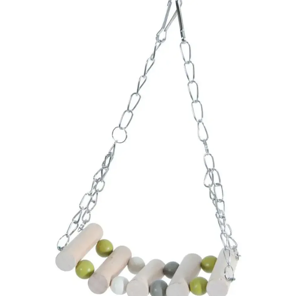 Suspension pont en bois avec une chaîne en métal coloris multicolore Zolux – 13 x 6 x 20 cm