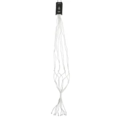 Suspension pour pot coloris blanc en coton Knot Mica Decorations - 140 x Ø 15 cm