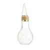 Suspension solaire Happy verre craquelé à 8 mini LED blanc chaud 17 cm