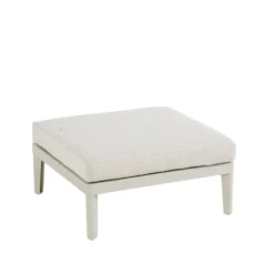 Table basse avec assise possible coloris beige en aluminium Sollya - 72 x 72 x 26 cm
