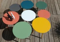 Table basse bleu Massai - Ø45cm x 39cm