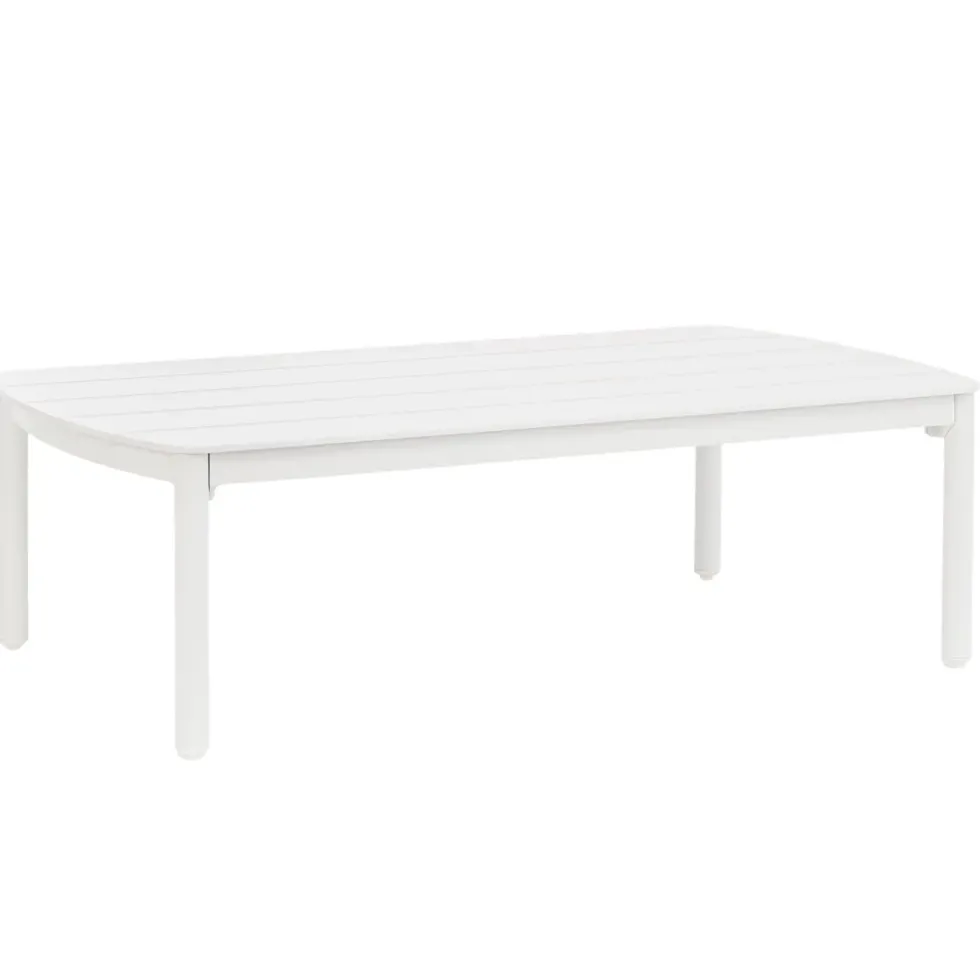 Table basse crème en aluminium Bizzotto Fenix - 115 x 68,5 x 35 cm