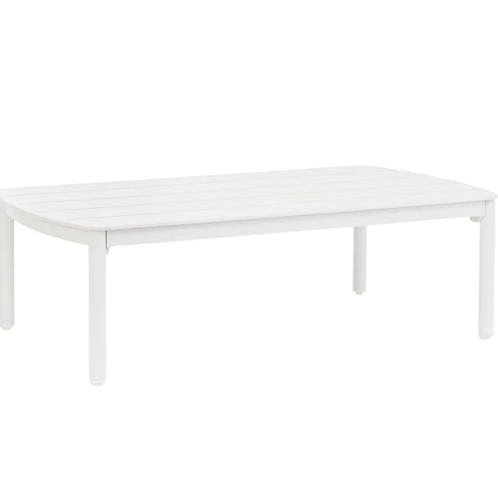 Table basse crème en aluminium Bizzotto Fenix - 115 x 68,5 x 35 cm