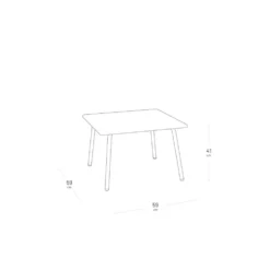 Table basse Vence Lafuma coloris gris en titane - 59 x 59 x 41 cm