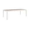 Table Calla avec allonges coloris blanc en aluminium - 160/240 x 100 cm