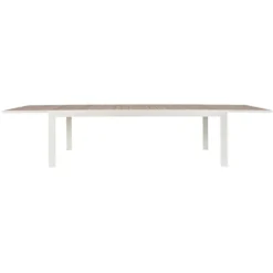 Table Calla avec allonges coloris blanc en aluminium - 160/240 x 100 cm