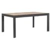 Table Calla naturel avec allonges coloris bois en aluminium - 220/340 x 100 cm