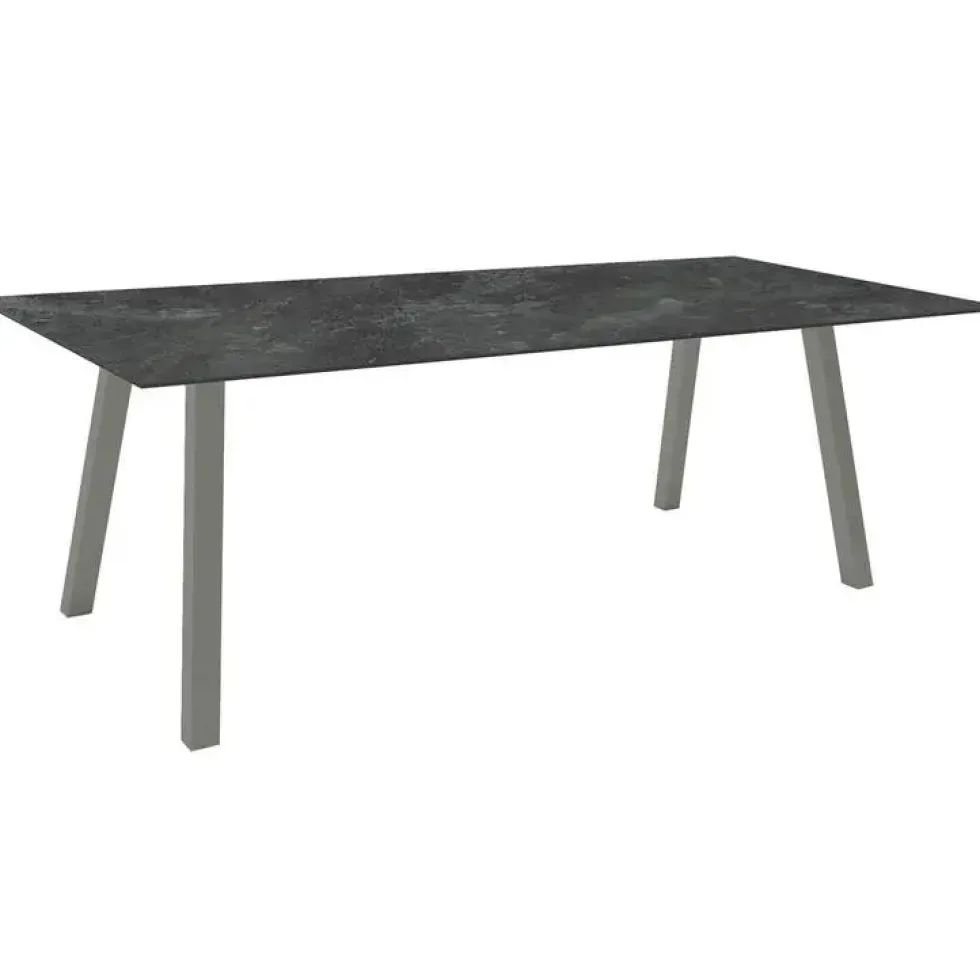 Table coloris graphite/Slate en aluminium Interno Stern - 220 x 100 x 75 cm
