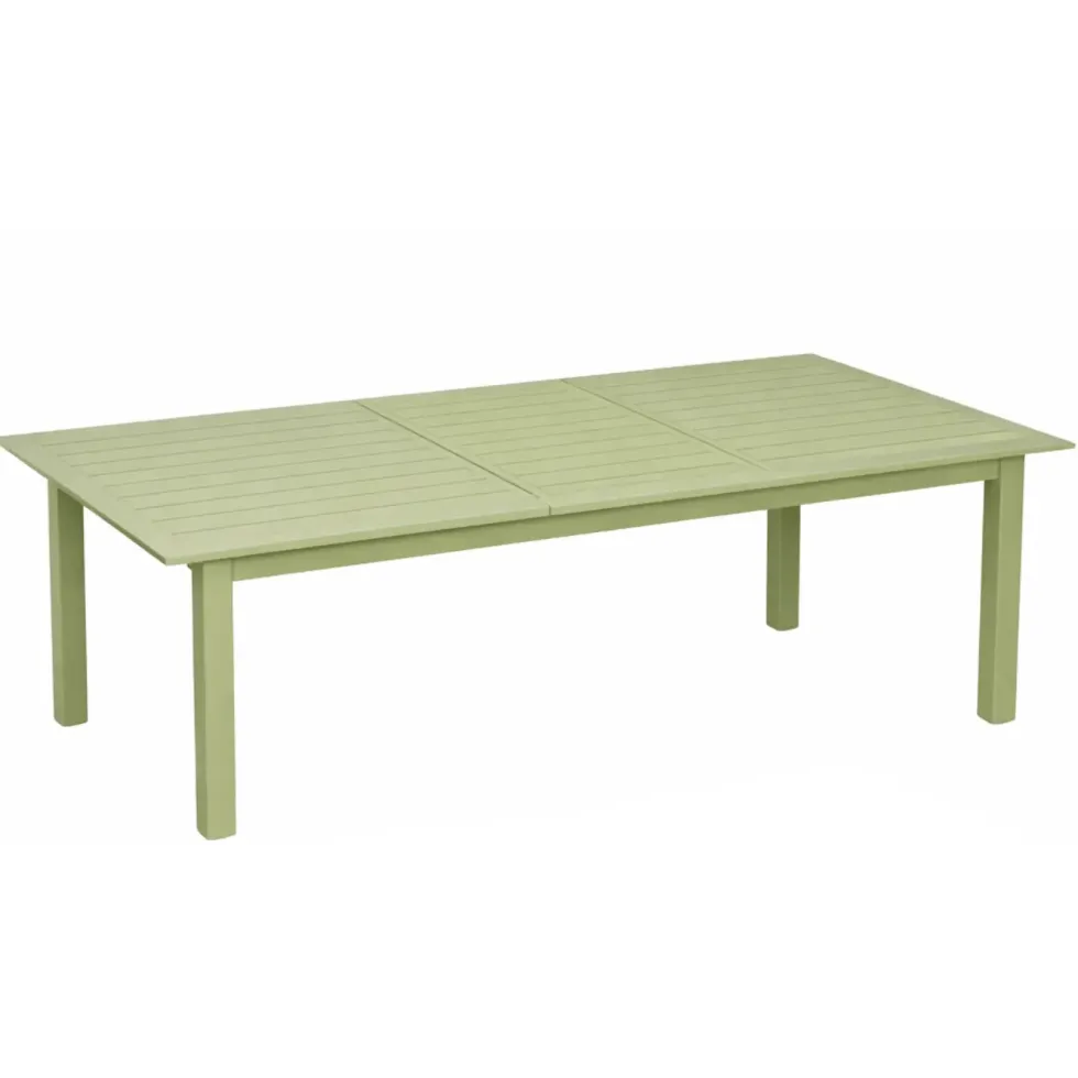 Table coloris vert en aluminium Caméline II Proloisirs - 180 x 240 x 98 cm