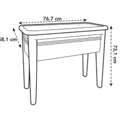 Table de culture super XXL living noir Green Basics