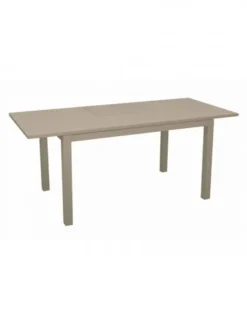 Table de jardin extensible en aluminium, crème - PROLOISIRS GENES - L.110/170 x H.70 cm