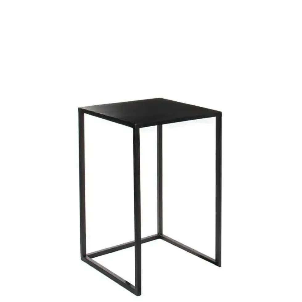 Table en métal noir Ø35xH55 cm