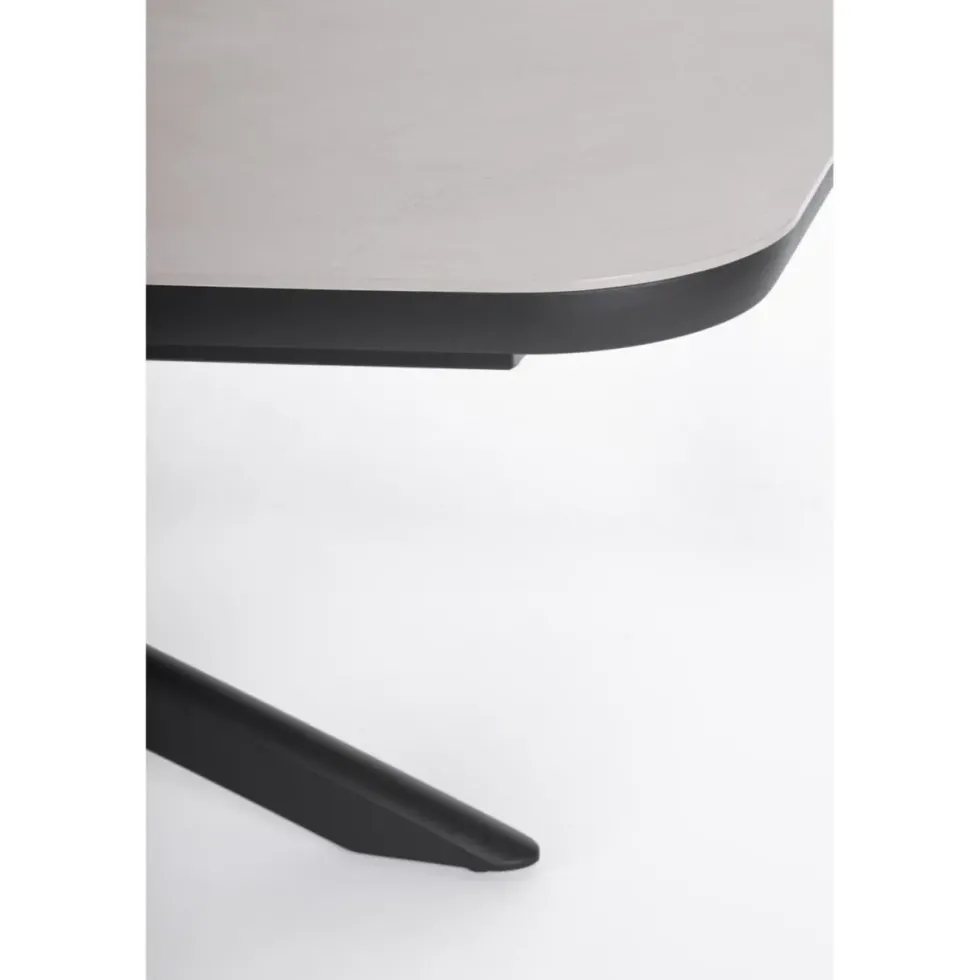 Table extensible en aluminium anthracide et pierre sintérisée Bizzotto Pascal Anthracite
