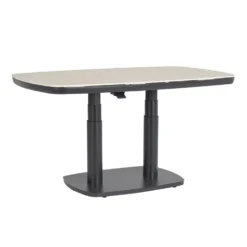 Table réglable anthracite en aluminium Bizzotto Talete - 135 x 83 x 51/72 cm
