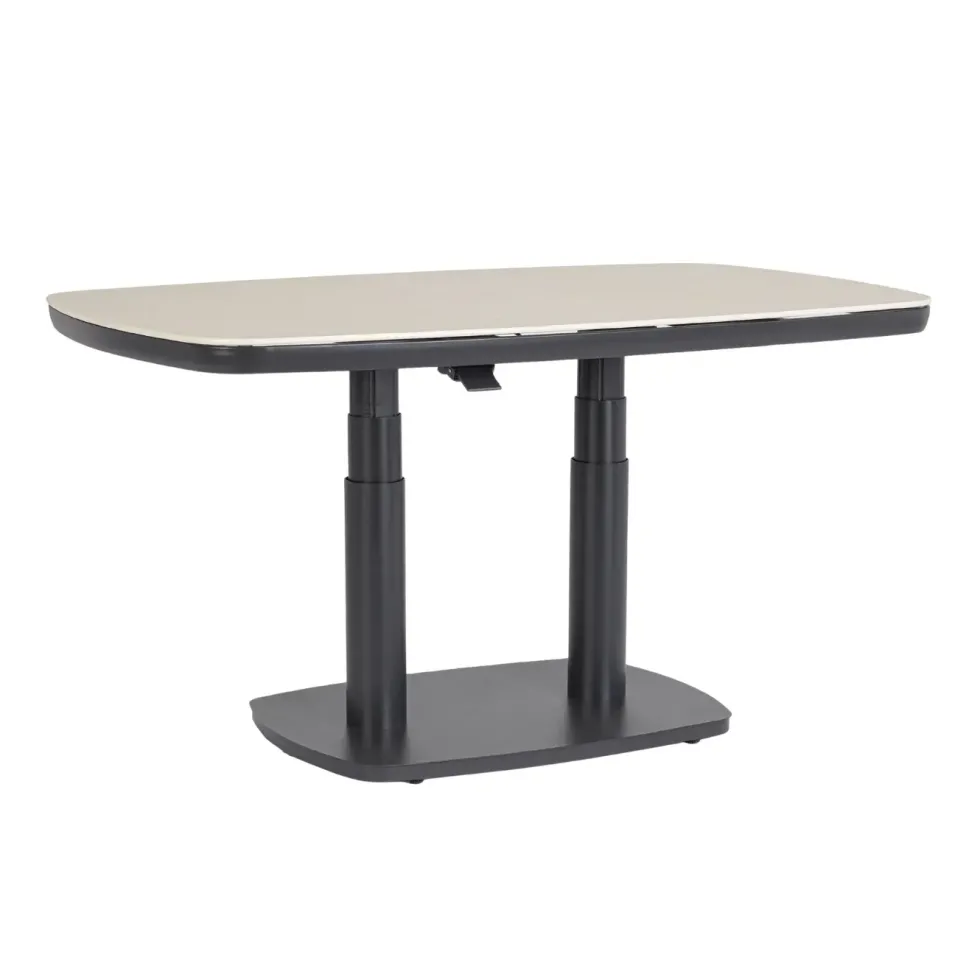 Table réglable anthracite en aluminium Bizzotto Talete - 135 x 83 x 51/72 cm