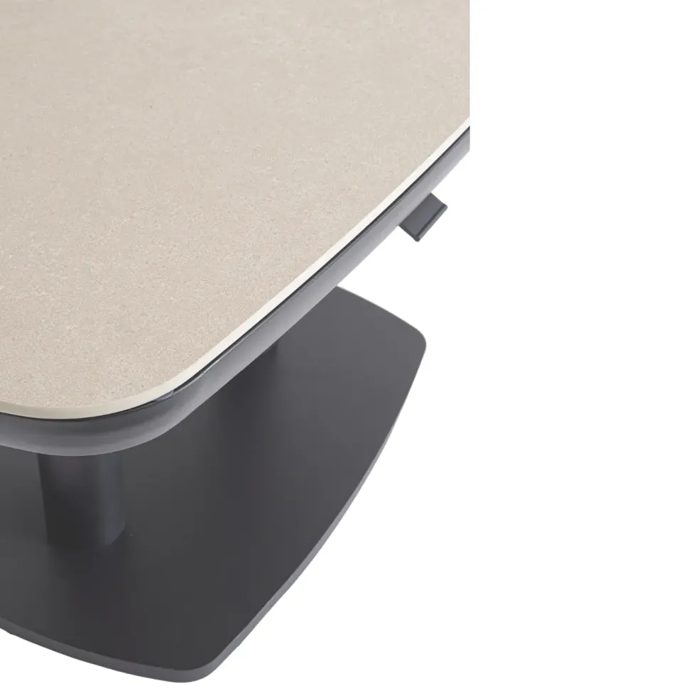 Table réglable anthracite en aluminium Bizzotto Talete - 135 x 83 x 51/72 cm