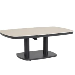 Table réglable anthracite en aluminium Bizzotto Talete - 135 x 83 x 51/72 cm