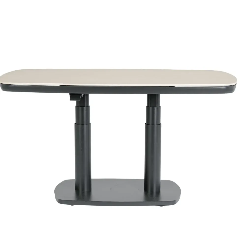 Table réglable anthracite en aluminium Bizzotto Talete - 135 x 83 x 51/72 cm