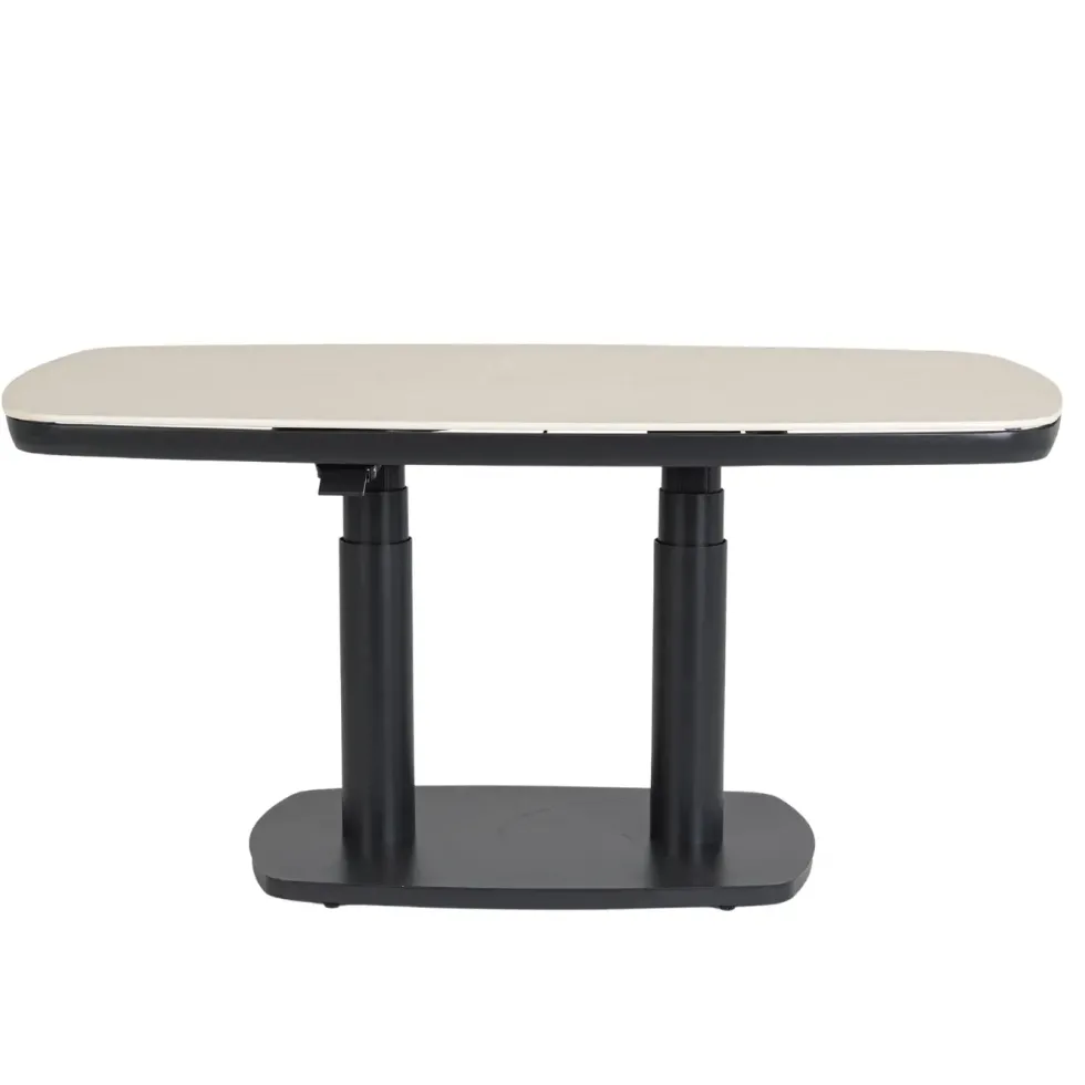 Table réglable anthracite en aluminium Bizzotto Talete - 135 x 83 x 51/72 cm