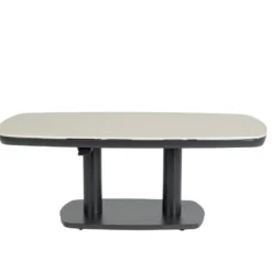 Table réglable anthracite en aluminium Bizzotto Talete - 135 x 83 x 51/72 cm