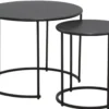 Table ronde en métal noir petit modèle - Ø 38 x H 45 cm