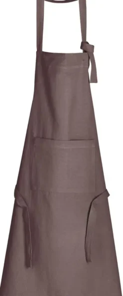 Tablier en coton recyclé coloris café Ada - 72 x 85 cm