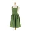Tablier en coton recyclé et polyester vert Eva - 95 x 85 cm