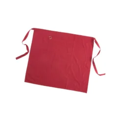 Tablier noué à la taille bordeaux en coton - 80 x 90 cm