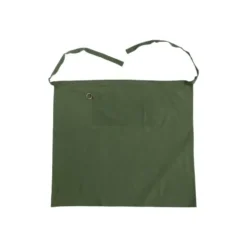 Tablier noué à la taille en coton vert - 80 x 90 cm