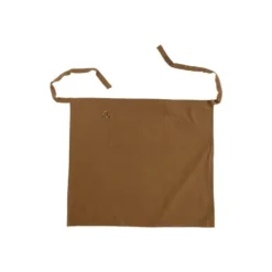 Tablier noué à la taille en coton marron - 80 x 90 cm