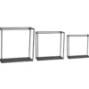 Étagère murale métallique noire moyen modèle - 40 x 15 x 40 cm