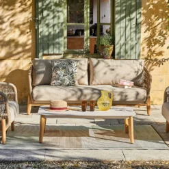 Tapis d'extérieur en polypropylène recyclé multicolore Doux