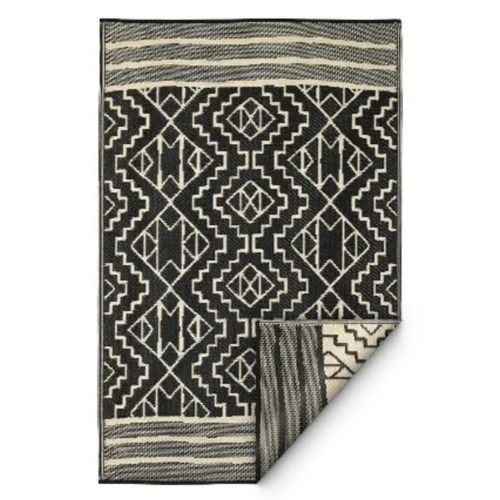 Tapis Kilimanjaro crème et noir