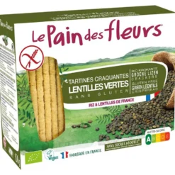 Tartines de lentilles vertes bio en étui de 150 g