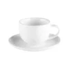 Tasse à café avec sous-tasse en porcelaine blanche Ecume - 9 cl