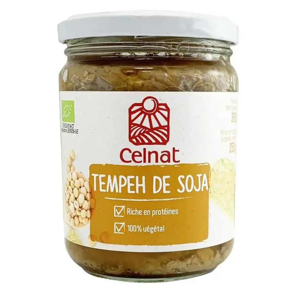 Tempeh bio Celnat Pot verre - 250 g