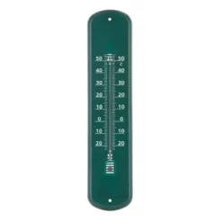 Thermomètre d’extérieur en métal vert Instant nature - 25 cm