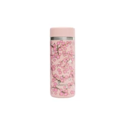 Théière isotherme en inox à motifs fleurs rose pastel Qwetch - 400 ml