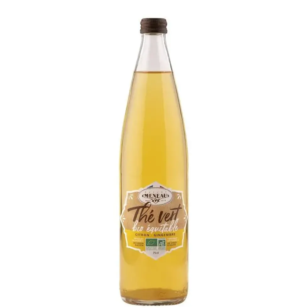 Thé vert bio équitable citron gingembre Maison Meneau - 75 cl