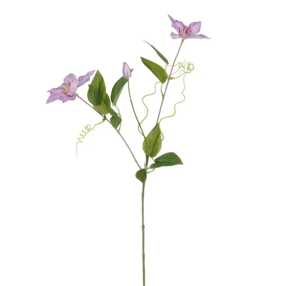 Tige de clématite artificielle en plastique recyclé violette - 71 cm
