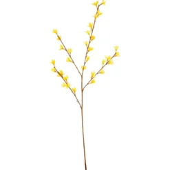 Tige de forsythia artificiel jaune à 3 rameaux - 76 cm
